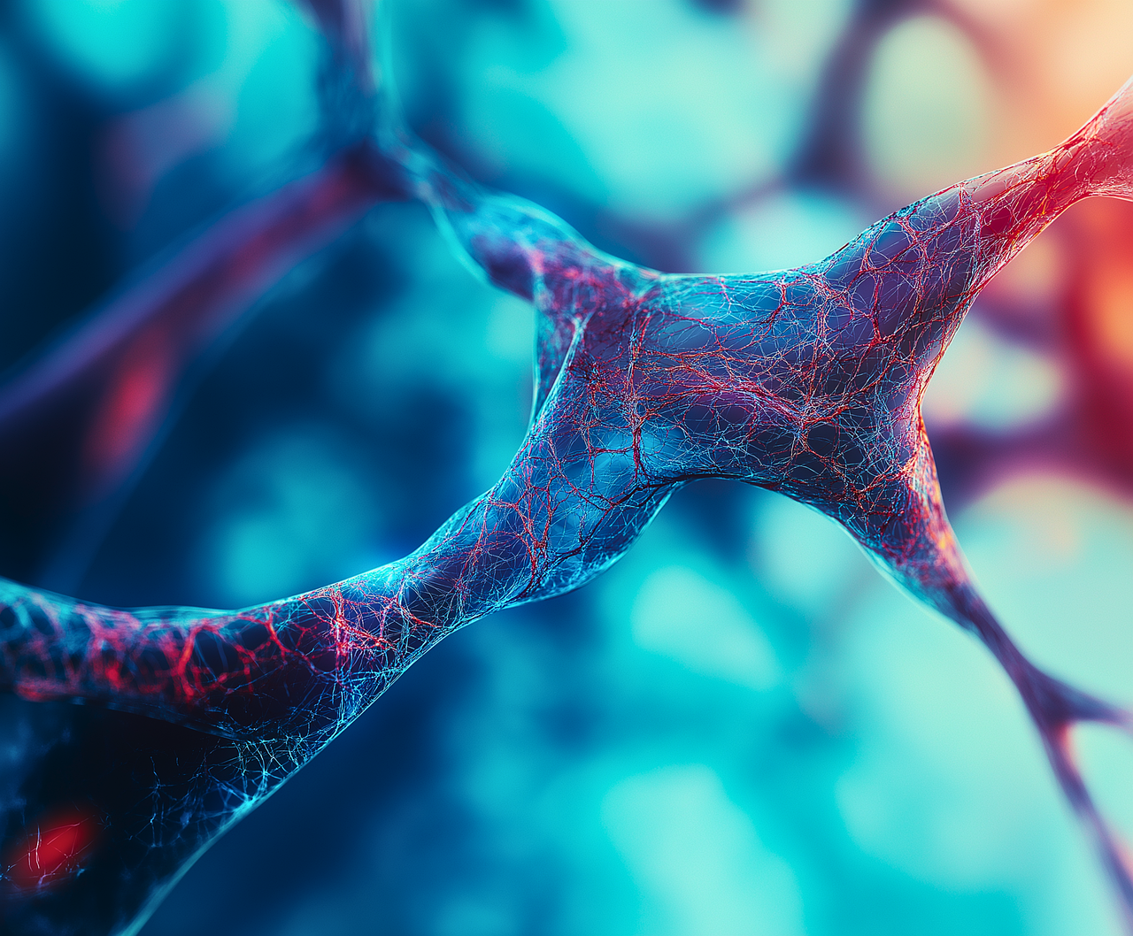 ai generated neurons nervous system connections veins abstract
