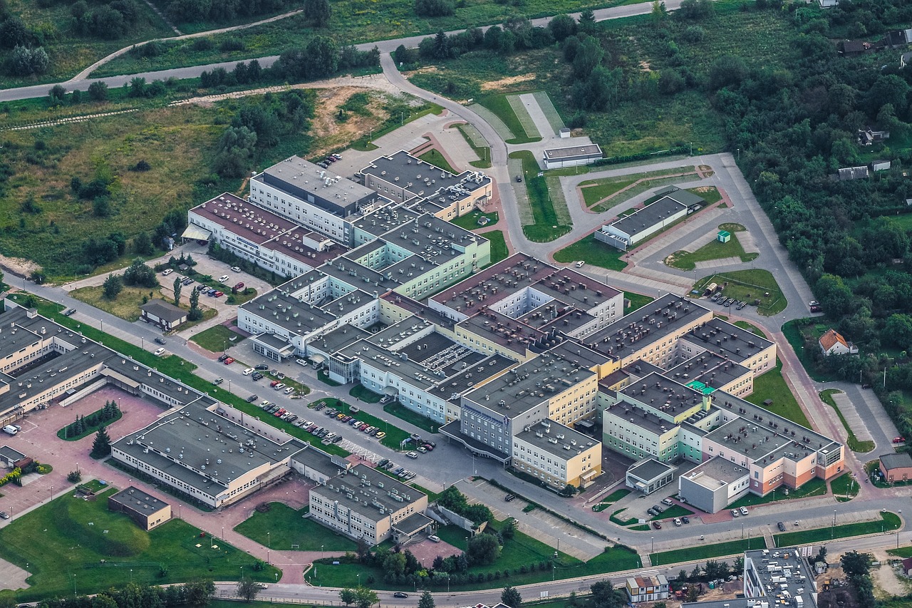 hospital oncology hospital oncology streets street aerial photo the height of the buildings city kielce świętokrzyskie province poland architecture building oncology oncology oncology oncology oncology