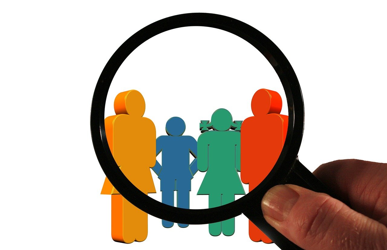 customer family magnifying glass analysis target group buyer focal point focus client business company relationship respect brand concept service managing directors management handling customer customer customer customer customer focus focus focus client client brand